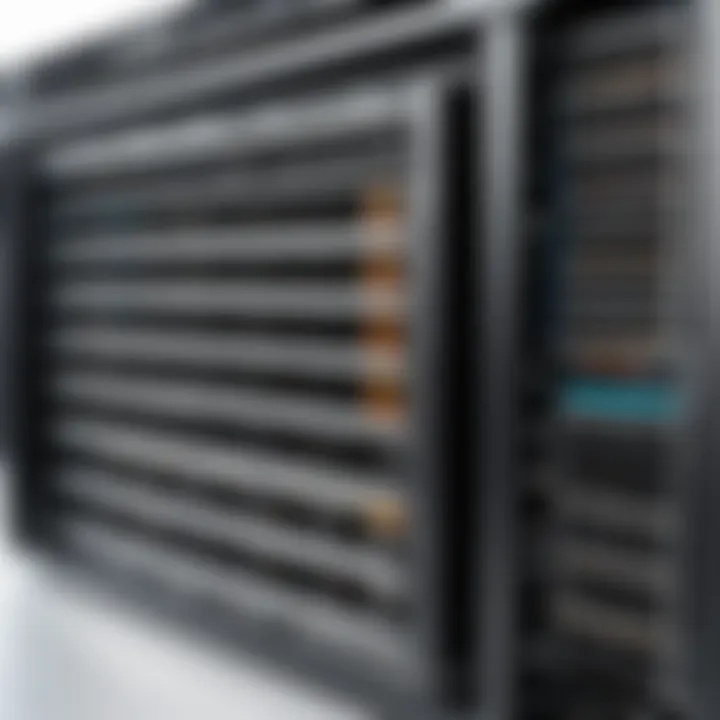 Diagram illustrating airflow management in servers