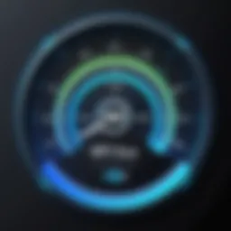 Visual representation of VPN speed variations across different services