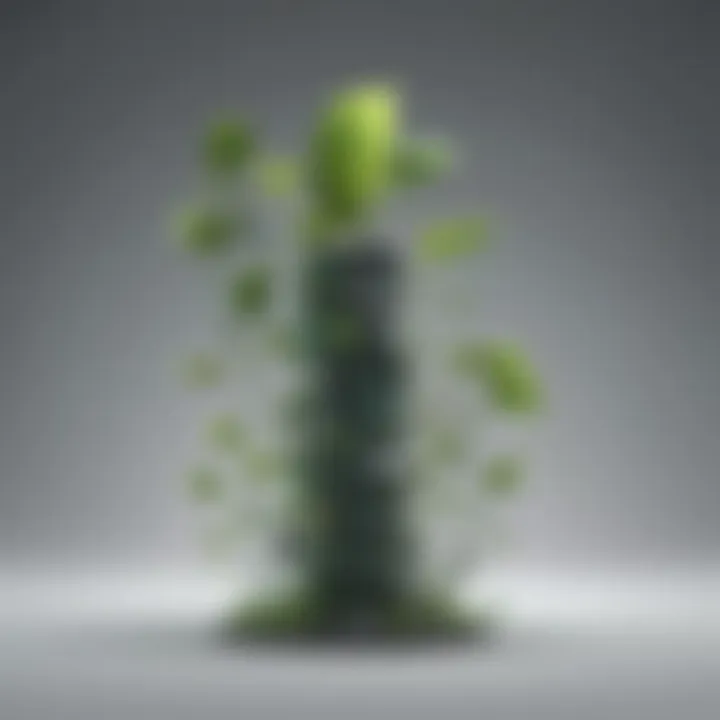 Abstract representation of a beanstalk symbolizing technological advancements in cybersecurity