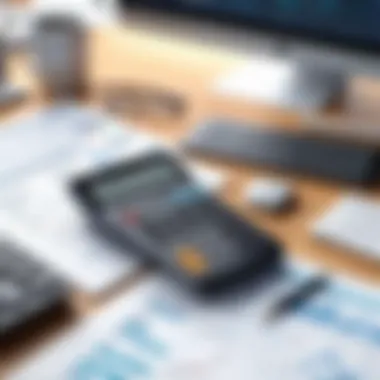Essential Tools for Calculating Stock Returns Calculator and financial reports on a desk