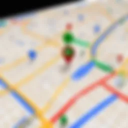User interface of Google Maps Directions showcasing real-time navigation features.
