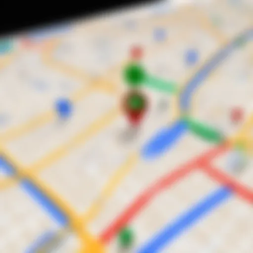 User interface of Google Maps Directions showcasing real-time navigation features.