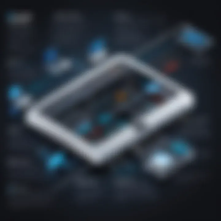 Infographic displaying key features of cable management software