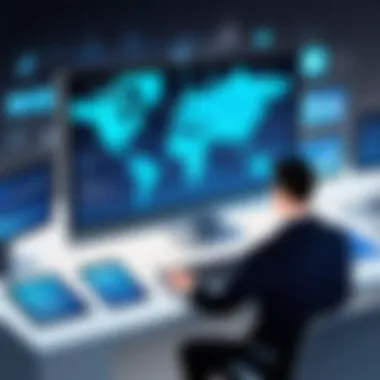 Digital Revolution: Transforming CRM Landscape Illustration showcasing digital transformation in CRM