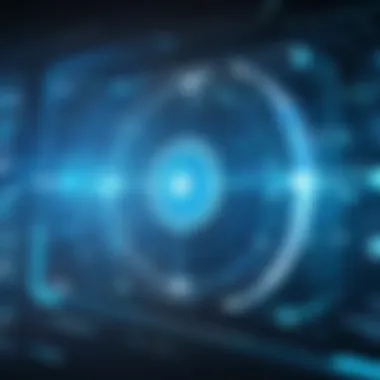 Futuristic depiction of the evolving cybersecurity landscape.