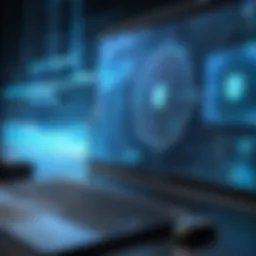 A visual representation of cybersecurity threats in the digital realm.