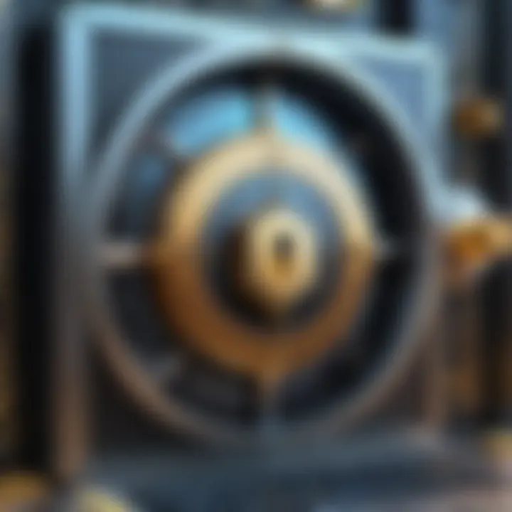 A digital vault symbolizing strong password protection