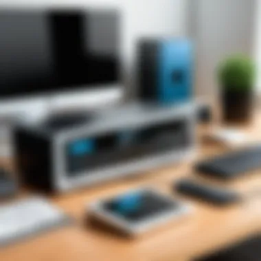 State-of-the-Art Equipment for Home Network Setup Cutting-edge networking tools and equipment on a sleek desk