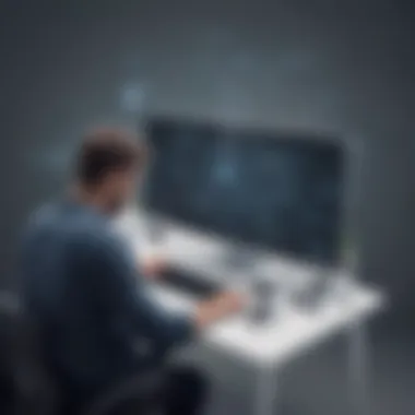 Advanced Penetration Testing Tool in Action Cybersecurity analyst using advanced penetration testing tool
