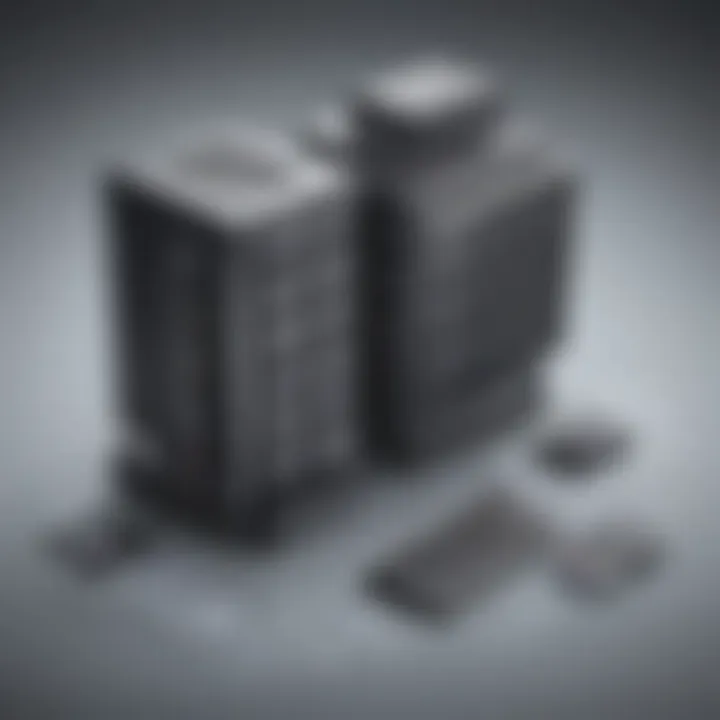 Illustration showcasing data backup process with Veritas Backup Exec