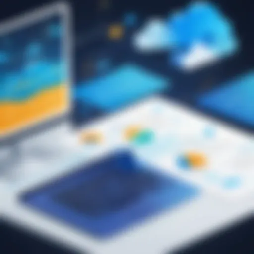 Illustration depicting data migration process