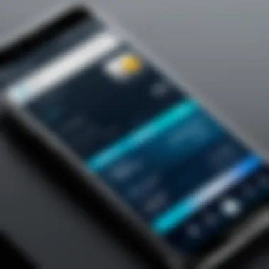 Innovative Digital Wallet Interface A close-up of a smartphone displaying a digital card wallet app interface