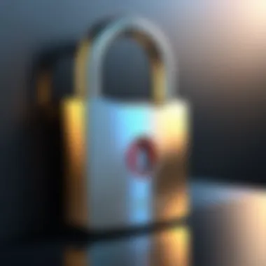 Digital padlock symbolizing secure authentication