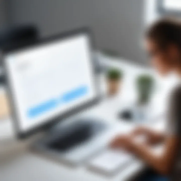 Visual depiction of domain registration process