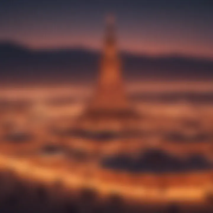 Dusk Setting Over Burning Man Festival