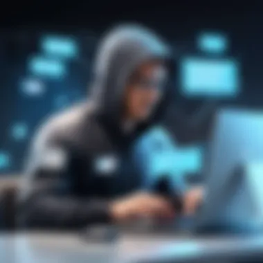 Illustration of a user employing email filtering tools