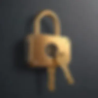 Encryption Lock and Key Illustration of lock and key symbolizing encryption
