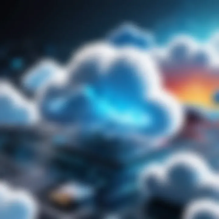 Illustration representing enhanced cloud performance