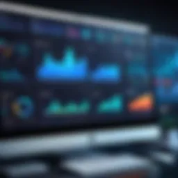 A data analysis dashboard showcasing various metrics and charts