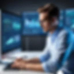 Data engineer analyzing complex datasets