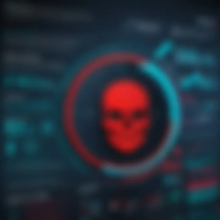 Chart showcasing malware and ransomware trends in recent months