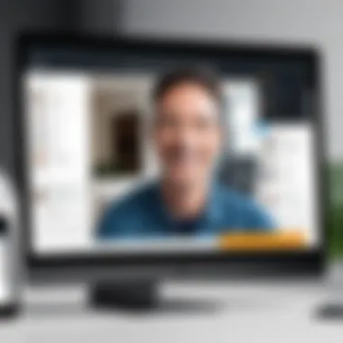 User interface of Amazon Chime showcasing video call features