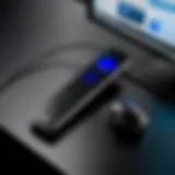 ASUS monitor remote showcasing its sleek design and ergonomic layout