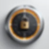 A digital lock symbolizing cybersecurity