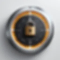 A digital lock symbolizing cybersecurity