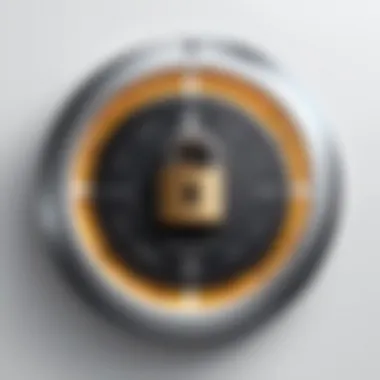 Digital Lock and Cybersecurity A digital lock symbolizing cybersecurity