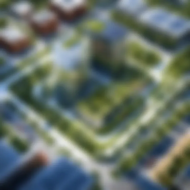 Sustainable building practices showcased in urban settings