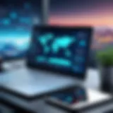 Digital landscape representing online business opportunities