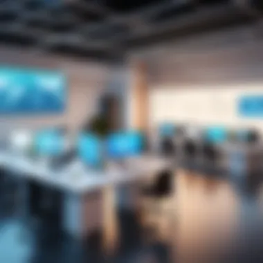 Innovation in a Collaborative Environment A creative workspace illustrating innovative collaboration