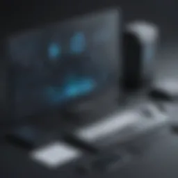 Abstract IT Training Course Concept