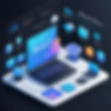 A diagram illustrating the advantages of SaaS solutions in various industries