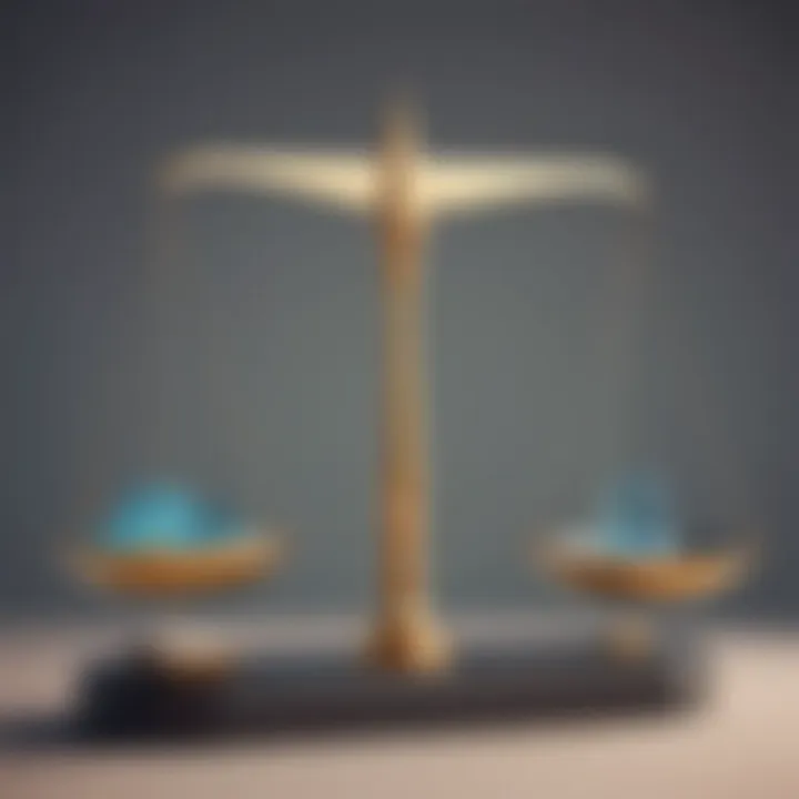 Illustration of scales representing the balance between individual rights and business interests in non-compete agreements