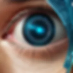 Illustration of retina scanning technology mechanisms