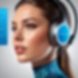 Voice recognition technology concept