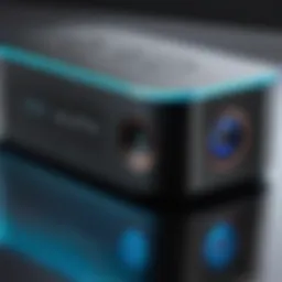 Close-up view of the Alexa video device showcasing its sleek design and interface.