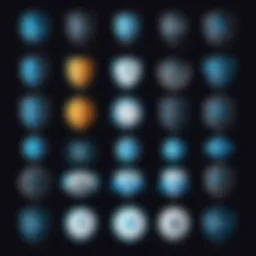 A collection of cybersecurity certification logos