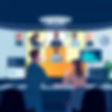 Virtual conference interface showcasing multiple participants interacting.