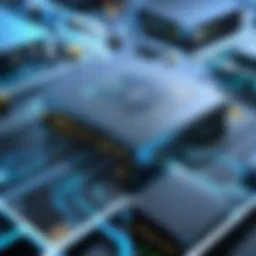 Conceptual illustration of integrated storage and networking systems