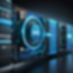 A conceptual illustration of different web hosting types represented as interconnected nodes.