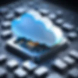 A conceptual representation of cloud storage technology