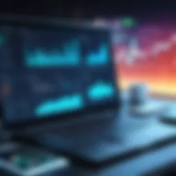 Visual representation of data analytics tools in action