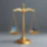 Illustration depicting a scale of justice symbolizing fairness and balance