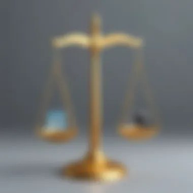 Illustration depicting a scale of justice symbolizing fairness and balance