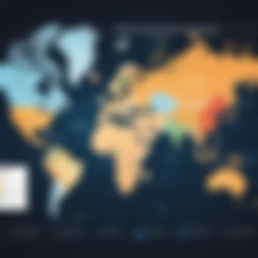 Global map illustrating privacy laws around the world