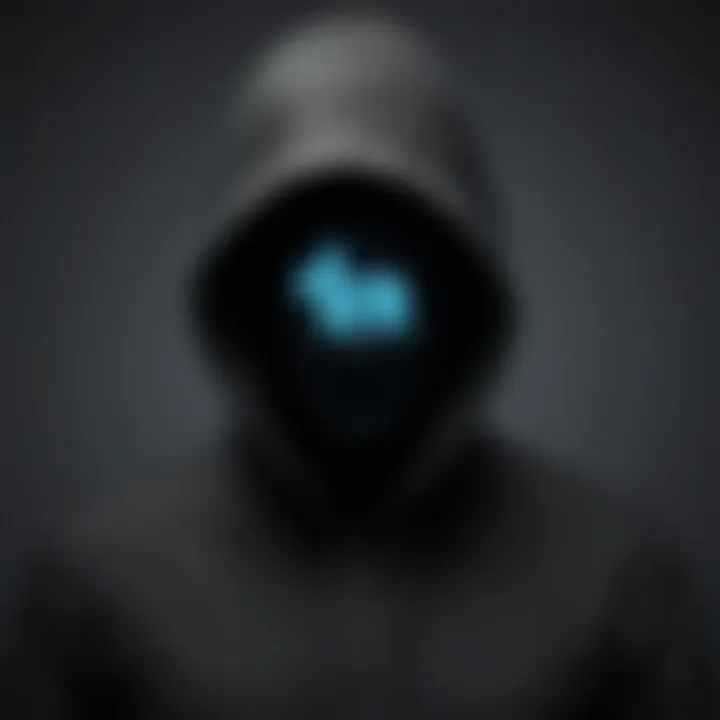 Hacker silhouette representing cyber threat on LinkedIn