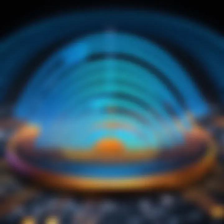 Visual representation of WiFi signal transmission